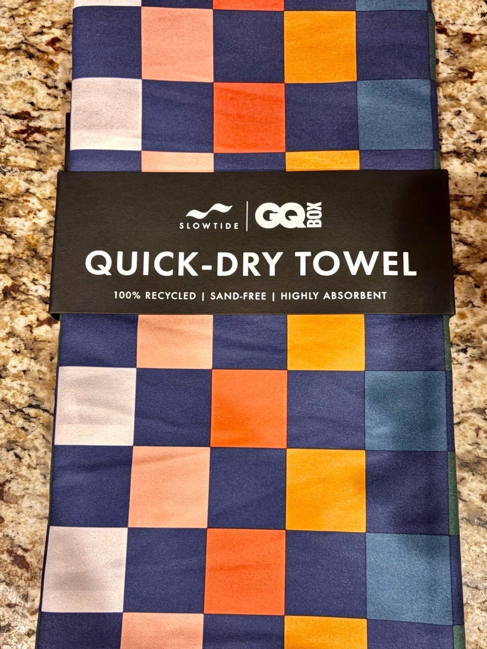Slowtide Quick-Dry Towel - Multicolor Check Design